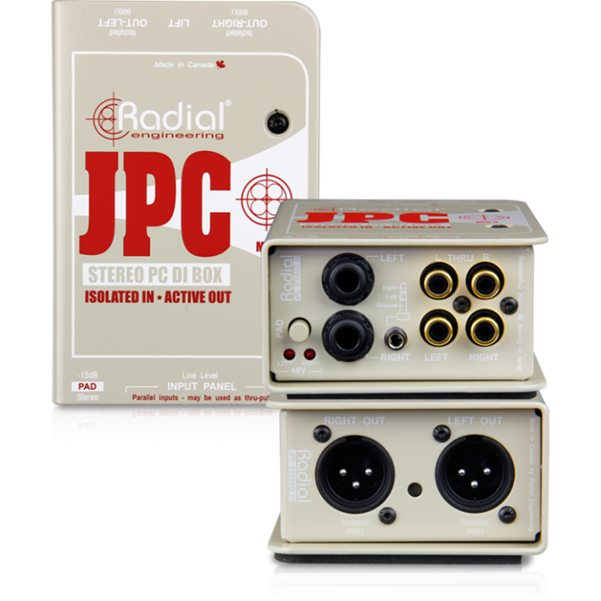 CAJA DIRECTA RADIAL JPC ACTIVA PARA COMPUTADOR