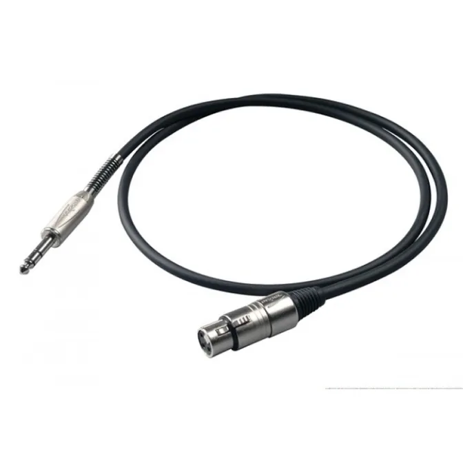 EXTENSIÓN DE 5 METROS BULK210LU5 DE PLUG TRS A XLR HEMBRA.