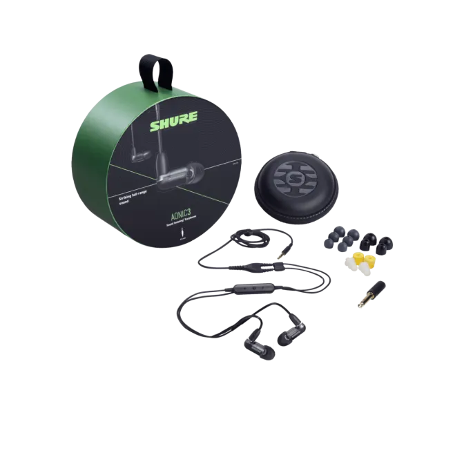 AUDÍFONO AONIC 3 SHURE NEGRO SE31BABKUNI