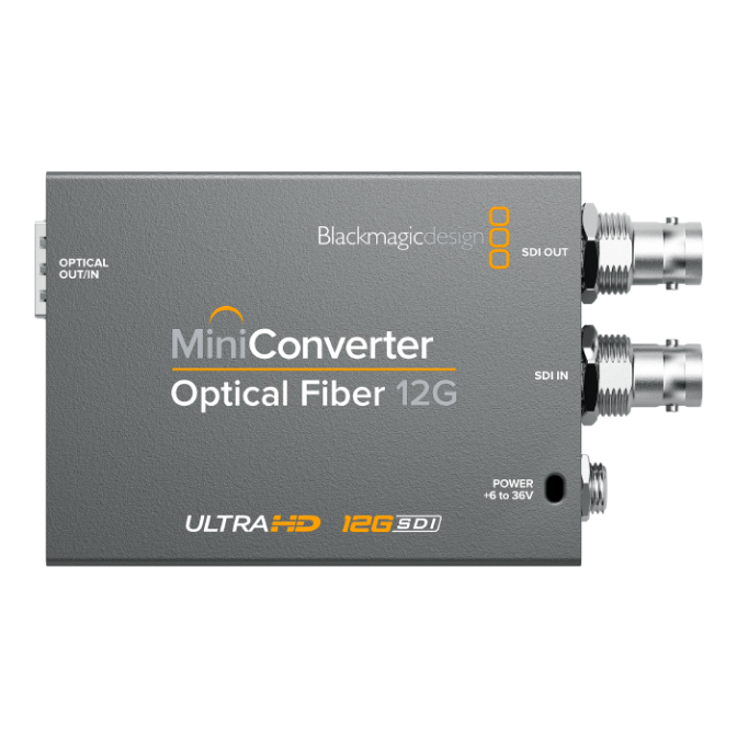 CONVERTIDOR BLACKMAGIC MINI CONVERTER - OPTICAL FIBER 12G