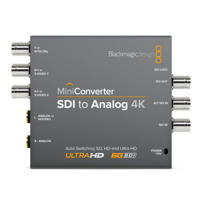 CONVERTIDOR BLACKMAGIC MINI CONVERTER SDI A ANALOGO 4K