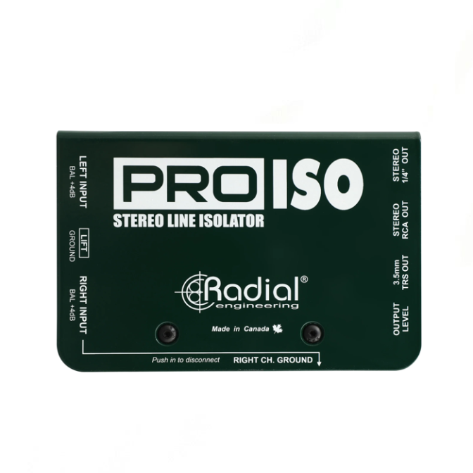 CONVERTIDOR Y AISLADOR DE +4DB A 10DB RADIAL PRO ISO