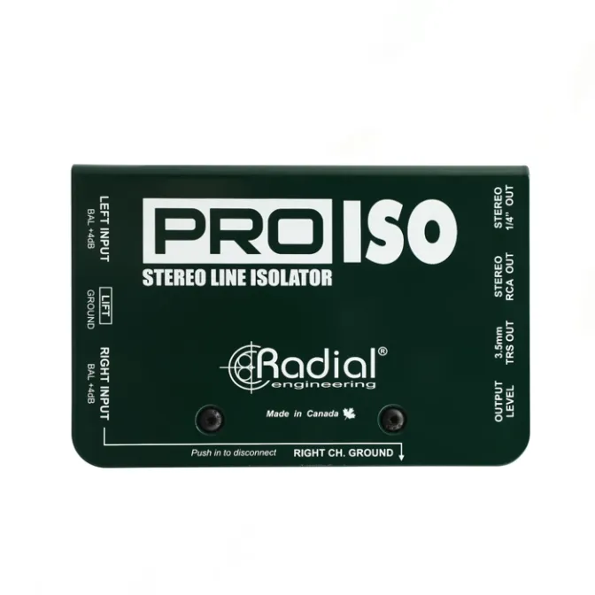 CONVERTIDOR Y AISLADOR DE +4DB A 10DB RADIAL PRO ISO