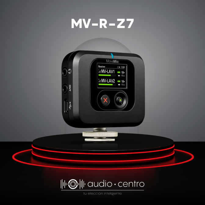 RECEPTOR PARA CELULAR Y CÁMARA MV-R-Z7 DE SHURE