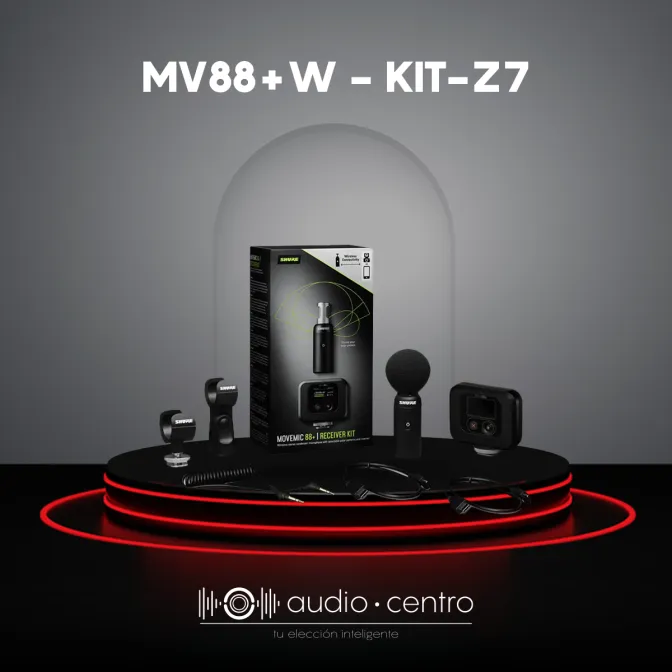 MICRÓFONO INALÁMBRICO MV88+W-KIT-Z7 SHURE