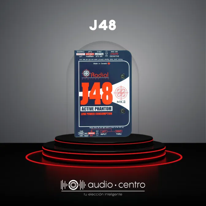 CAJA DIRECTA RADIAL J48 ACTIVA SENCILLA
