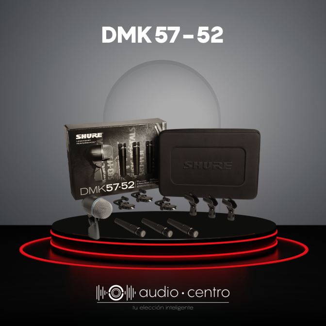 KIT MICRÓFONOS BATERIA SHURE DMK57-52