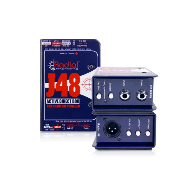CAJA DIRECTA RADIAL J48 ACTIVA SENCILLA