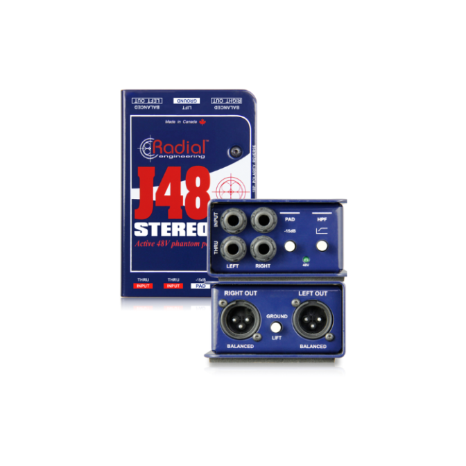 CAJA DIRECTA RADIAL J48 STEREO ACTIVA