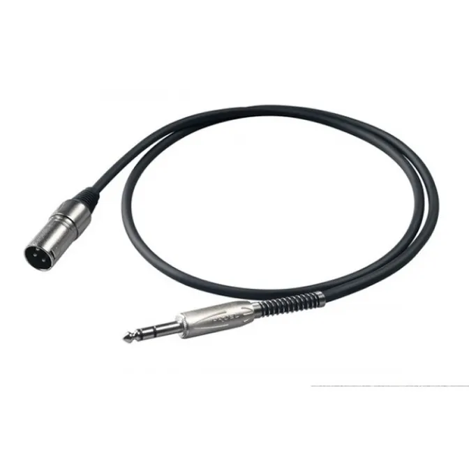 EXTENSIÓN DE 1 MTS BULK230LU1 DE XLR MACHO A PLUG TRS 1/4